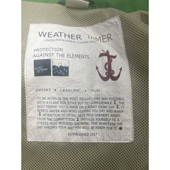 Weather Tamer Women Green Removable Hooded Wind Breaker Rain Jacket Size S - Picture 13 of 16